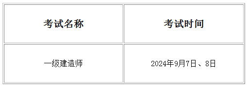 广东2024年一级建造师考试时间广东2024年一级建造师考试时间：9月7日-8日