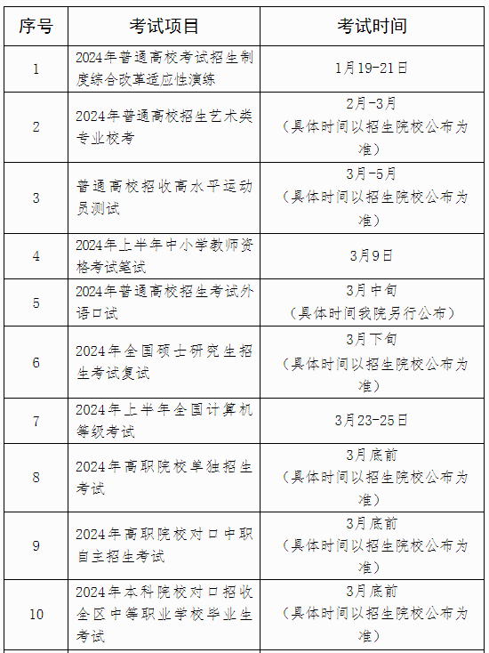 广西自治区招生考试院2024年考试日历.png