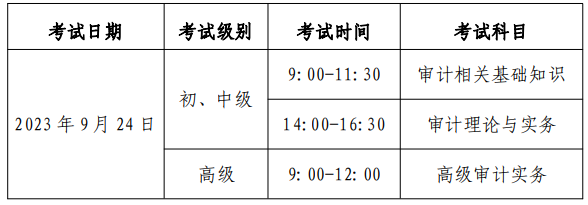 考试时间2023年北京初级审计师考试时间定在9月24日，9月19日至24日期间打印准考证